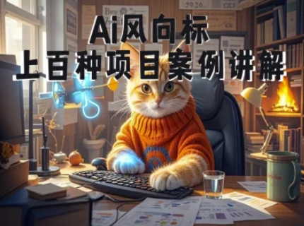 Ai风向标-附100种项目案例玩法-0基础小白到大神ai视频商业应用教学| 网创圈