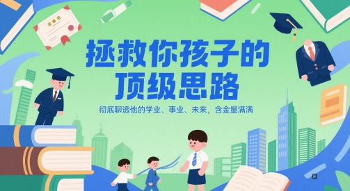付费文章：拯救你孩子的顶级思路，彻底聊透他的学业、事业、未来，含金量满满| 网创圈
