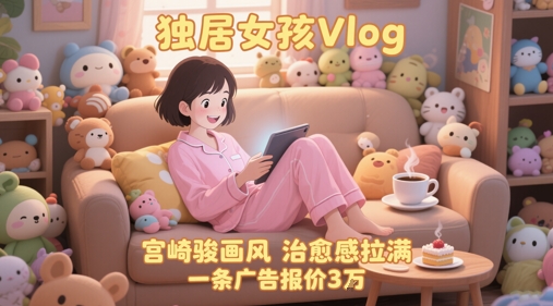 单个账号涨粉71W！用AI制作独居女孩Vlog，宫崎骏画风，治愈感拉满，一条广告报价3W| 网创圈