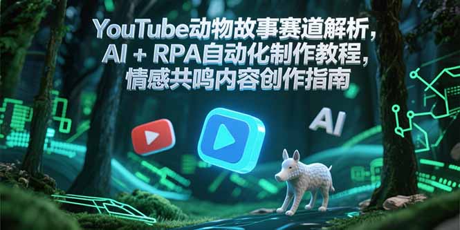 YouTube动物故事赛道解析，AI+RPA自动化制作教程，情感共鸣内容创作指南| 网创圈