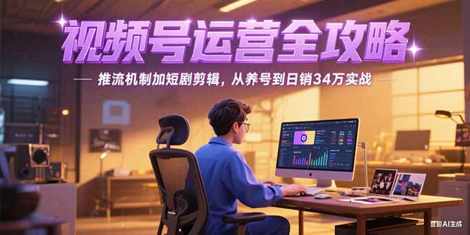 2025视频号运营全攻略，推流机制加短剧剪辑，从养号到日销34万实战| 网创圈