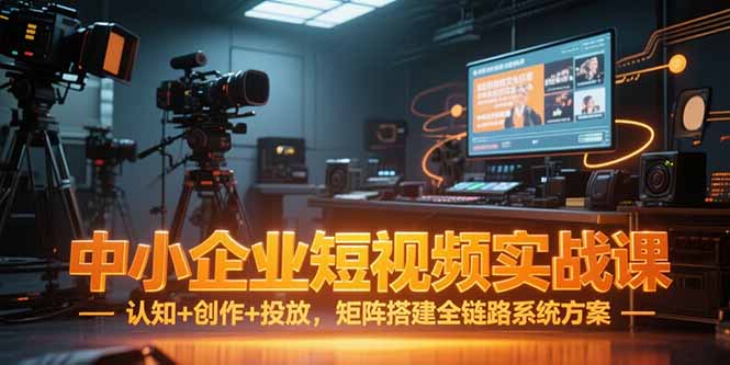 中小企业短视频实战课，认知+创作+投放，矩阵搭建全链路系统方案| 网创圈
