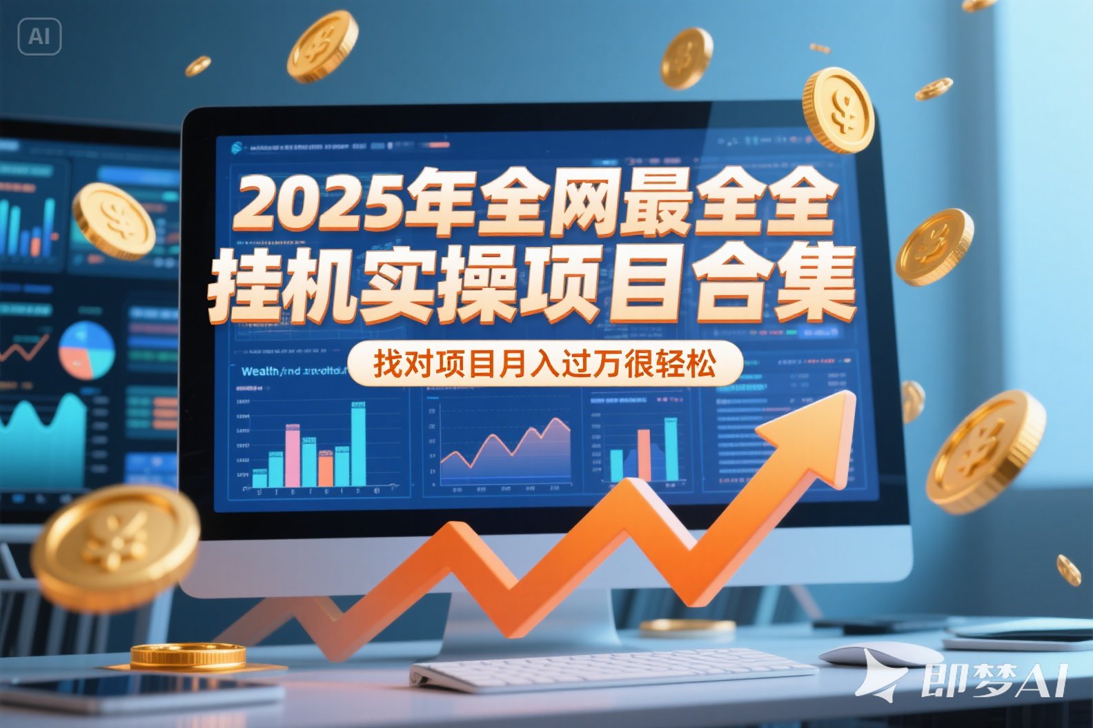 2025年挂机实操项目实操演练，挂机类型，AI直播类型，轻资产创业类型…| 网创圈