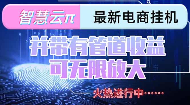 智慧云π电脑挂机单机每天收益300—500+ 并带有团队管道收益 可无限放大| 网创圈