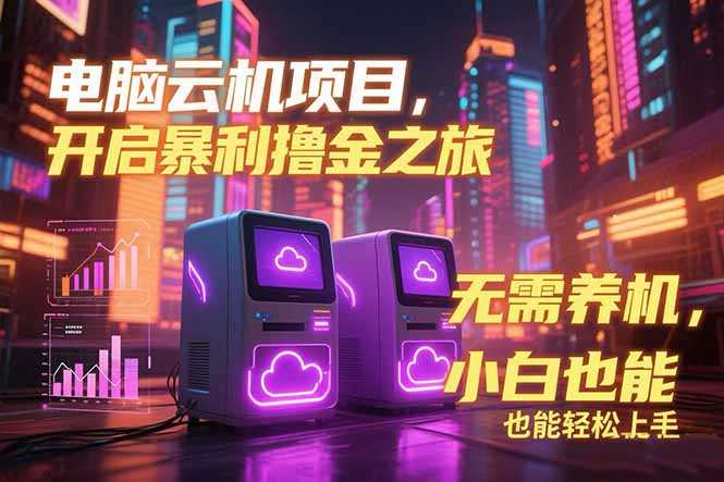 电脑云机项目 暴力撸金玩法，不需要养机 配置没有要求 单机100个窗口一…| 网创圈