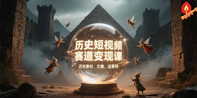 历史短视频赛道变现课，百集素材库应用，文案剪辑技巧，账号运营全案| 网创圈