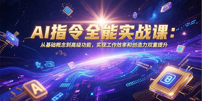 AI指令全能实战课：从基础概念到高级功能，实现工作效率和创造力双重提升| 网创圈