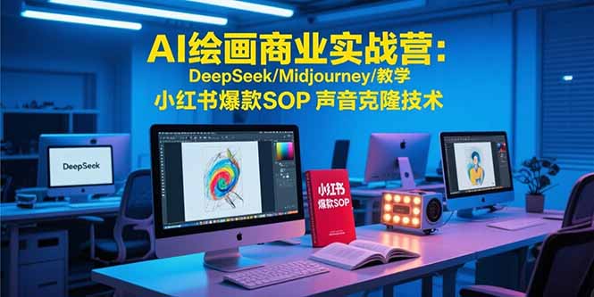AI绘画商业实战营：DeepSeek/Midjourney/教学 小红书爆款SOP 声音克隆技术| 网创圈