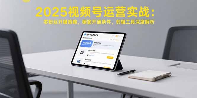 2025视频号运营实战：零粉丝开播策略，橱窗开通条件，剪辑工具深度解析| 网创圈