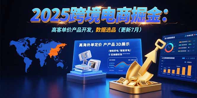 2025跨境电商掘金：蓝海市场定位，高客单价产品开发，数据选品(更新7月| 网创圈