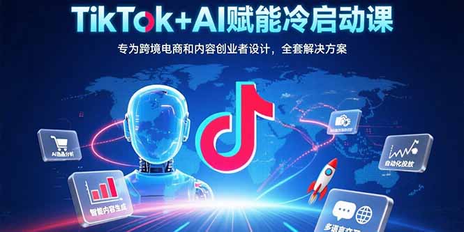 TikTok+AI赋能冷启动课：专为跨境电商和内容创业者设计，全套解决方案| 网创圈