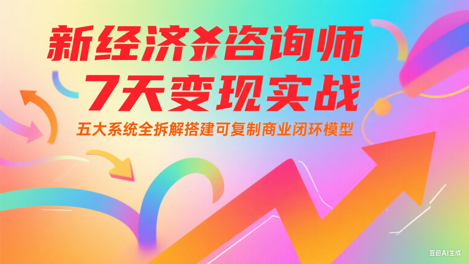 新经济咨询师 7 天变现实战：五大系统全拆解搭建可复制商业闭环模型| 网创圈