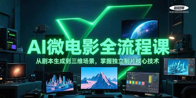 AI微电影全流程课，从剧本生成到三维场景，掌握独立制片核心技术| 网创圈
