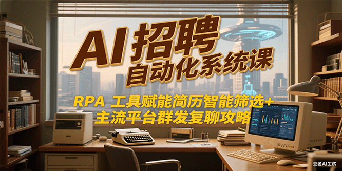 AI招聘自动化系统课，RPA工具赋能简历智能筛选+主流平台群发复聊全攻略| 网创圈