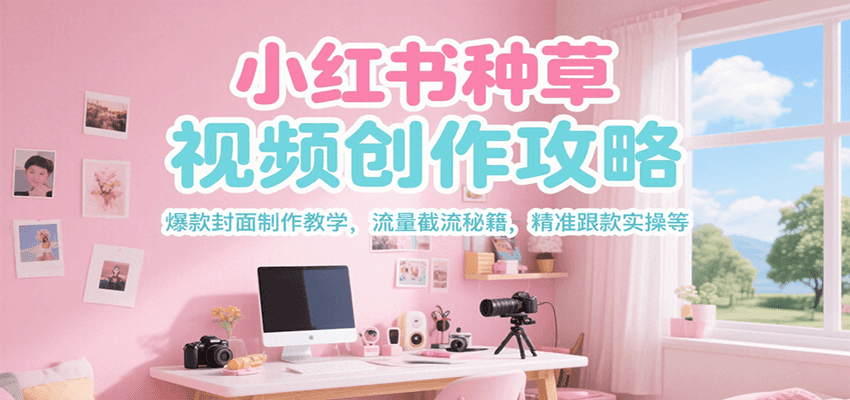 小红书种草视频创作攻略，爆款封面制作教学 ，流量截流秘籍 ，精准跟款实操等| 网创圈