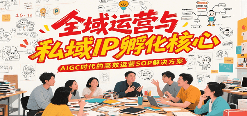 全域运营与私域IP孵化核心，AIGC时代的高效运营SOP解决方案| 网创圈