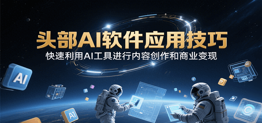 头部AI软件应用技巧，快速利用AI工具进行内容创作和商业变现| 网创圈