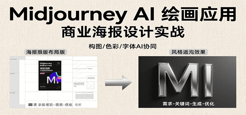 Midjourney AI绘画应用，关键词指令解析、漫画头像制作、海报设计、3D人物生成等| 网创圈