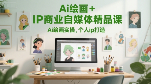 Ai绘画+IP商业自媒体精品课，Ai绘画实操，个人ip打造| 网创圈