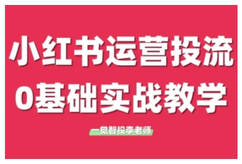 小红书运营投流，小红书广告投放从0到1的实战课，学完即可开始投放(更新)| 网创圈