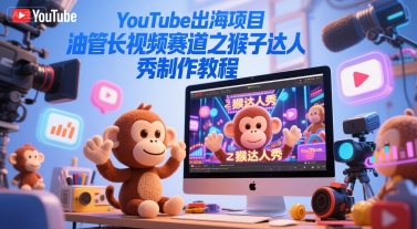 YouTube出海项目，油管长视频赛道之猴子达人秀制作教程| 网创圈