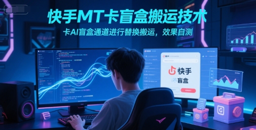 快手MT卡盲盒搬运技术，卡AI盲盒通道进行替换搬运，效果自测| 网创圈