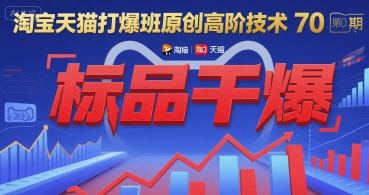 淘宝天猫打爆班原创高阶技术第70期：标品干爆| 网创圈