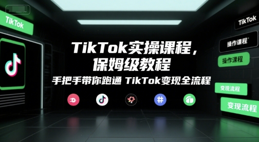 TikTok实操课程，保姆级教程，手把手带你跑通TikTok变现全流程| 网创圈