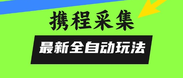携程信息采集全自动玩法，0风控，无脑开干【揭秘】| 网创圈
