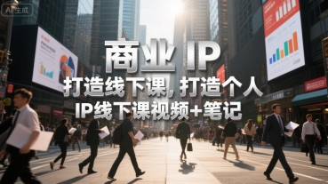 商业IP打造线下课，打造个人 IP线下课视频+笔记| 网创圈