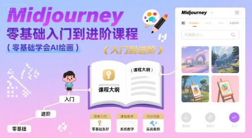 midjourney零基础入门到进阶课程，零基础学会AI绘画| 网创圈