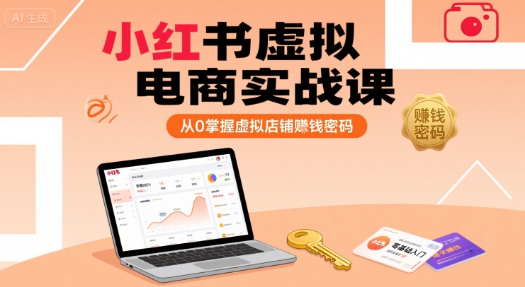 小红书虚拟电商实战课，从0掌握虚拟店铺賺钱密码(更新)| 网创圈