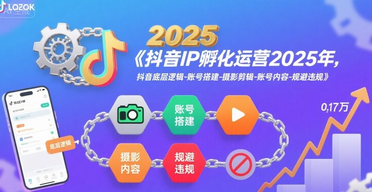 抖音IP孵化运营2025年，抖音底层逻辑-账号搭建-摄影剪辑-账号内容-规避违规| 网创圈