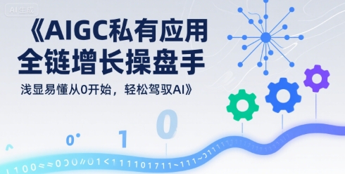 AIGC私有化应用全链增长操盘手，浅显易懂从0开始，轻松驾驭AI| 网创圈