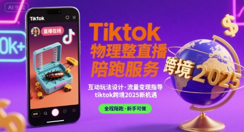 Tiktok物理整蛊直播陪跑服务-tiktok跨境2025| 网创圈