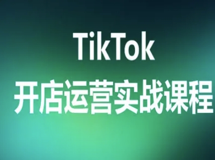 TikTok开店运营实战课程，TK跨境电商实操全流程| 网创圈