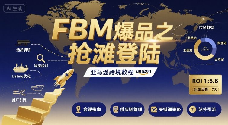 FBM爆品之抢滩登陆-亚马逊跨境教程| 网创圈