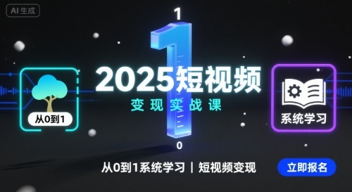 2025短视频变现实战课，从0到1系统学习短视频变现| 网创圈