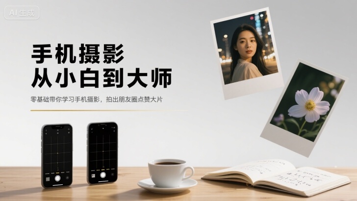 手机摄影从小白到大师，零基础带你学习手机摄影，拍出朋友圈点赞大片| 网创圈