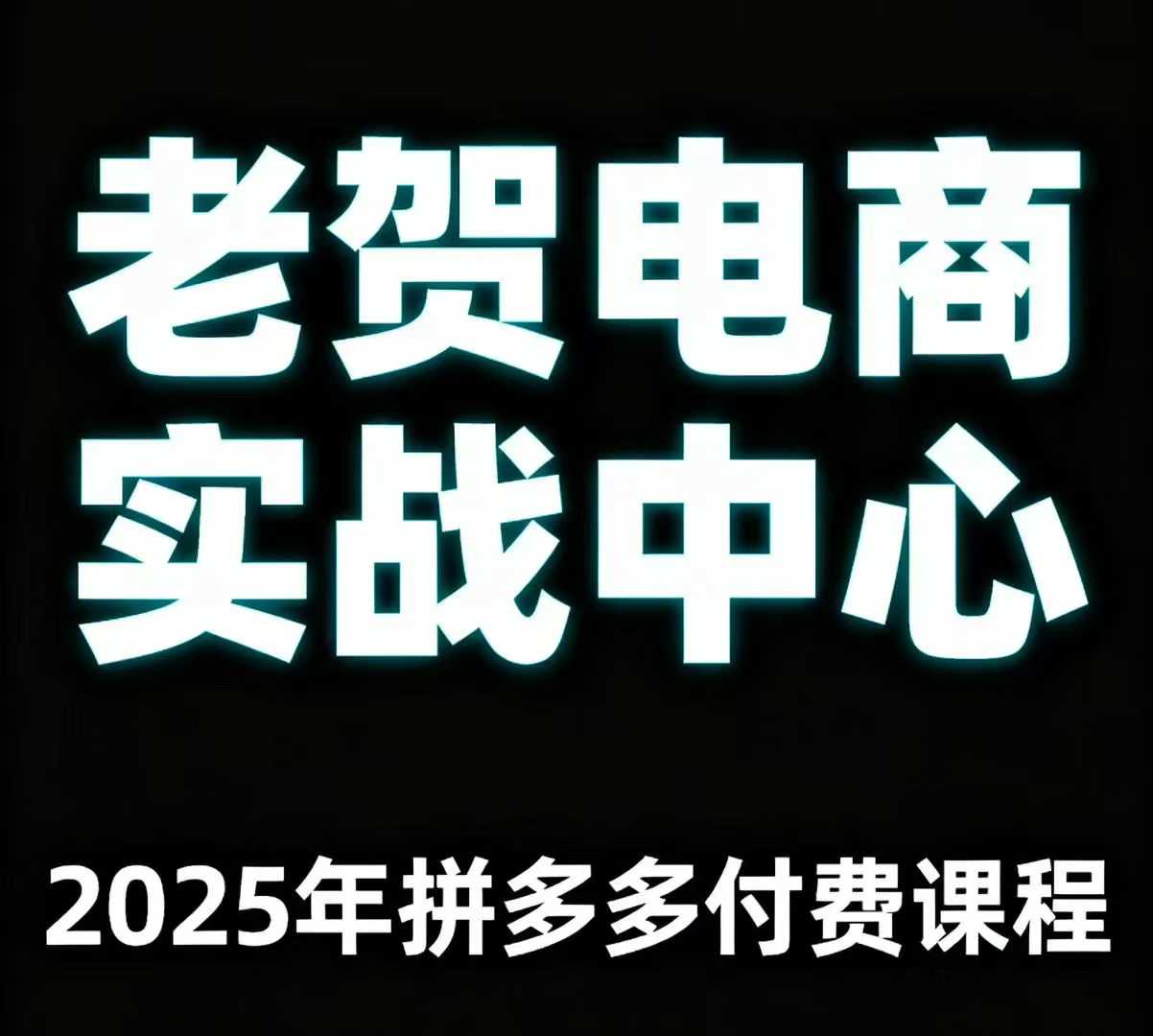 老贺电商2025年拼多多付费课程，用通俗易懂的方法告诉你多多怎么玩| 网创圈