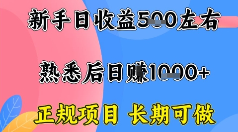 全年可变现项目，收益高无门槛，正规项目，长期可做，一天收益1k+一台电脑在家创业【揭秘】| 网创圈