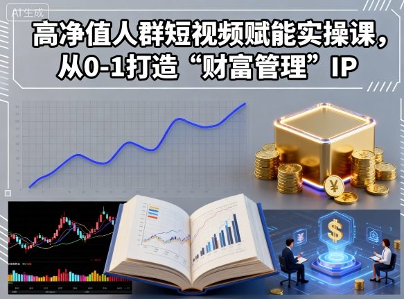 高净值人群短视频赋能实操课，从0-1打造“财富管理”IP| 网创圈
