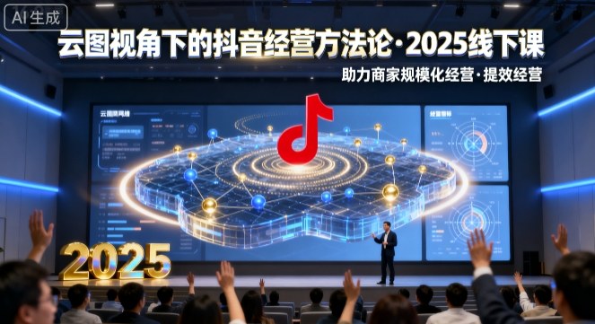 云图视角下的抖音经营方法论，2025线下课，助力商家规模化经营，提效经营(录音+字幕)| 网创圈