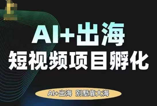 AI·TikTok AI+出海短视频项目孵化，陪你从0-1借助AI实现出海变现| 网创圈