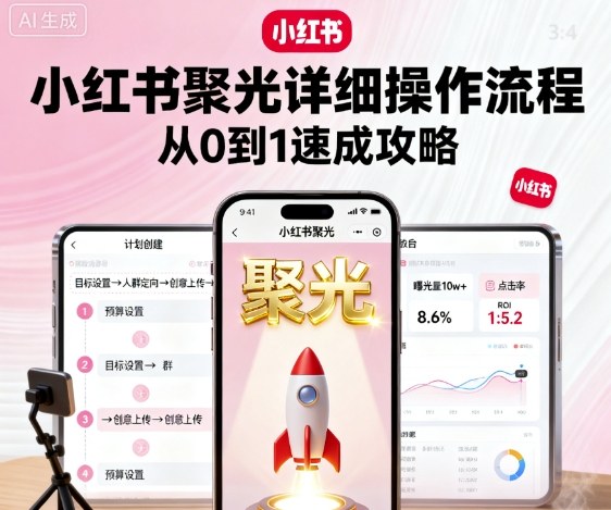 小红书聚光详细操作流程，小红书聚光从0到1速成攻略| 网创圈