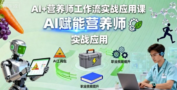 AI+营养师工作流实战应用课，AI赋能营养师| 网创圈