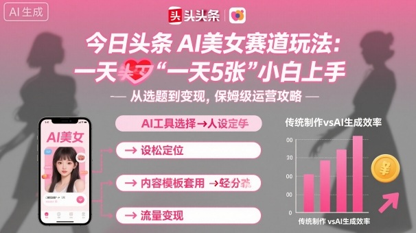 今日头条AI美女赛道玩法，一天轻松5张，小白轻松上手| 网创圈