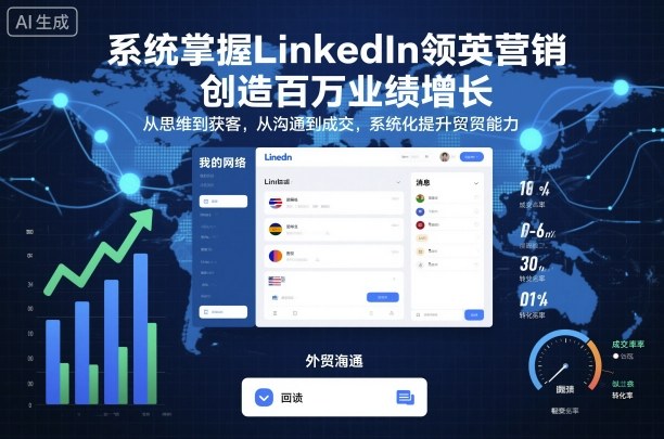 系统掌握LinkedIn领英营销，创造百万业绩增长，从思维到获客，从沟通到成交，系统化提升外贸能力| 网创圈