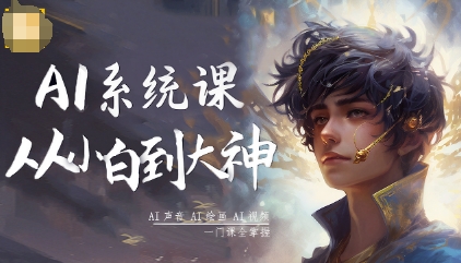 AI系统课程，从小白到大神系统学AI，AI声音-AI绘画-AI视频一门课全掌握| 网创圈