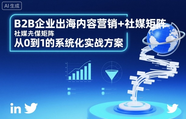 B2B企业出海内容营销+社媒矩阵，从0到1的系统化实战方案| 网创圈